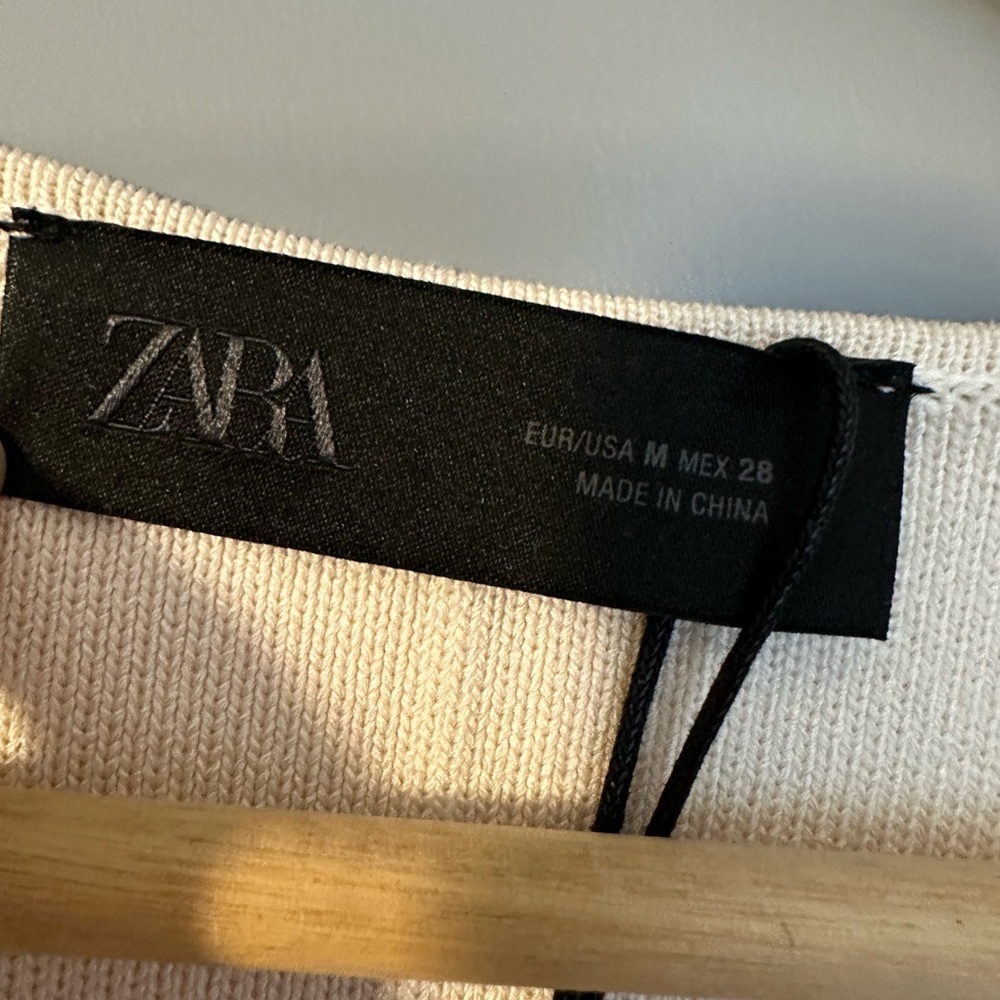 Zara Cream Knit Top - Picture 8 of 8